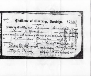 1889 Serviss, Remsen marriage 2